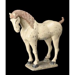 Cheval Dans Le Goût Des Figurines Funéraire De La Dynastie Tang Circa Milieu XX Eme 