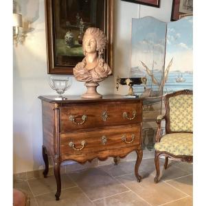 18th Century Commode With Two Drawers Louis XV Period