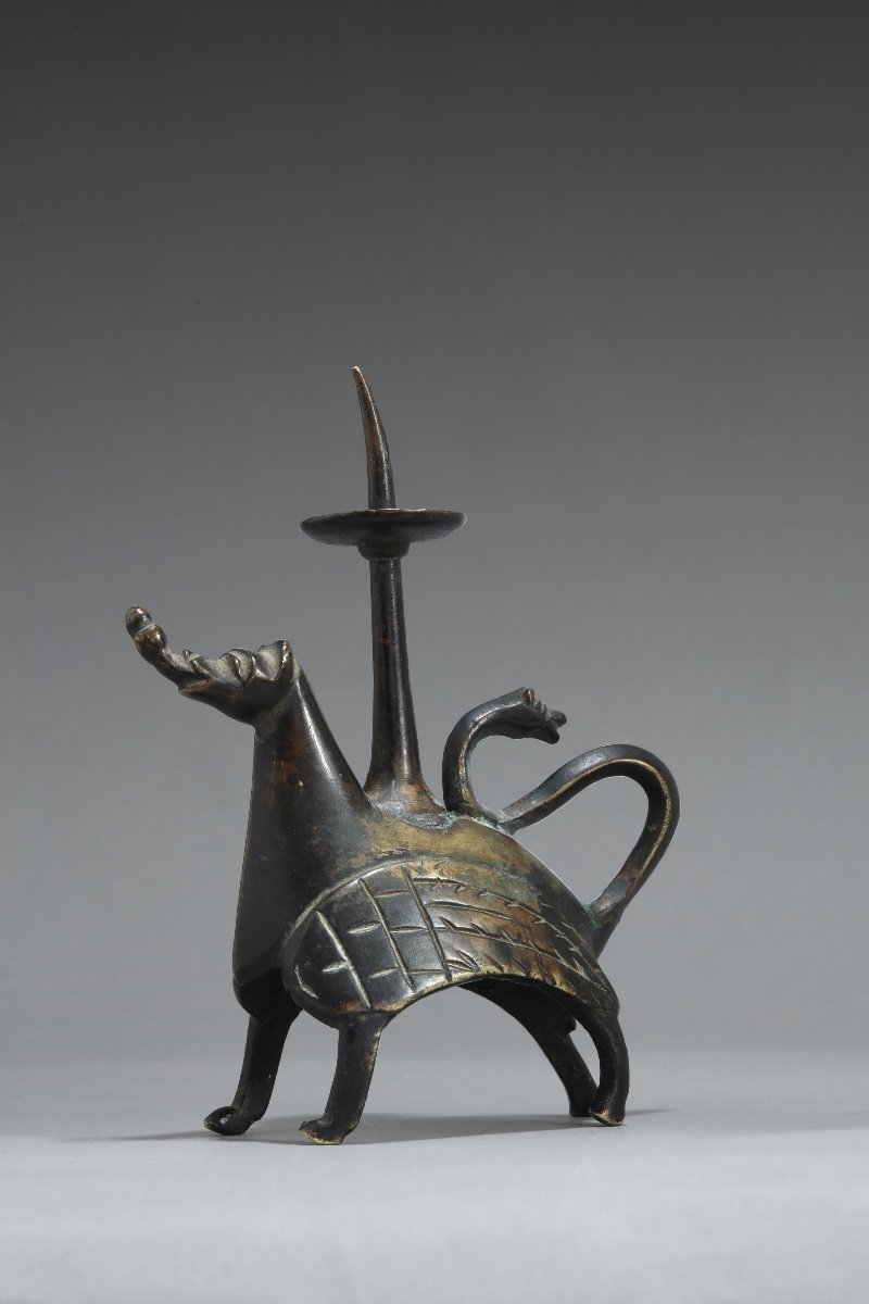 Gothic Bronze Candlestick, Germany13th-14th Century