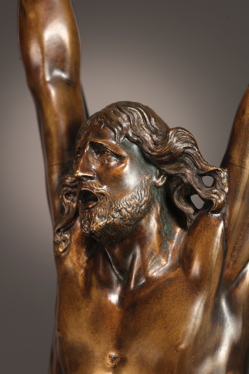  17th Century, Flemish Bronze Christ-photo-2