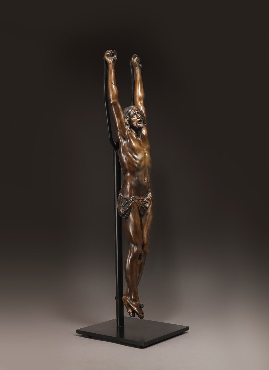  17th Century, Flemish Bronze Christ-photo-3