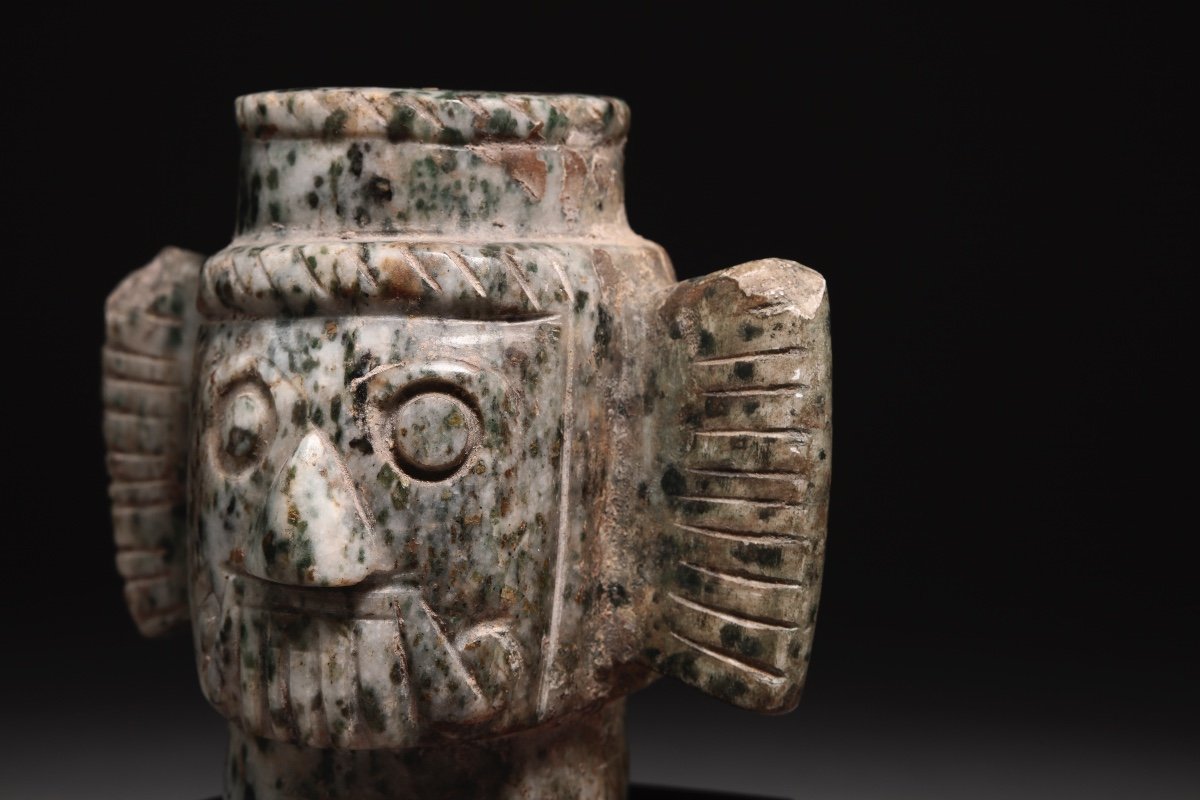 Culture Mixtèque, 1250-1520 Ap. J.-c., Tête Du Dieu Tlaloc-photo-3
