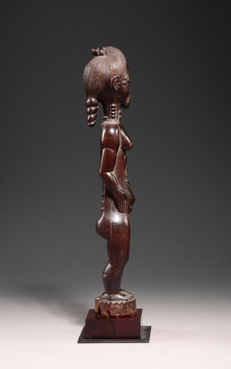 Ivory Coast, Baoule, Late 19th Century, Statuette Of A Wife From The Beyond, Known As Blolo Bla-photo-2