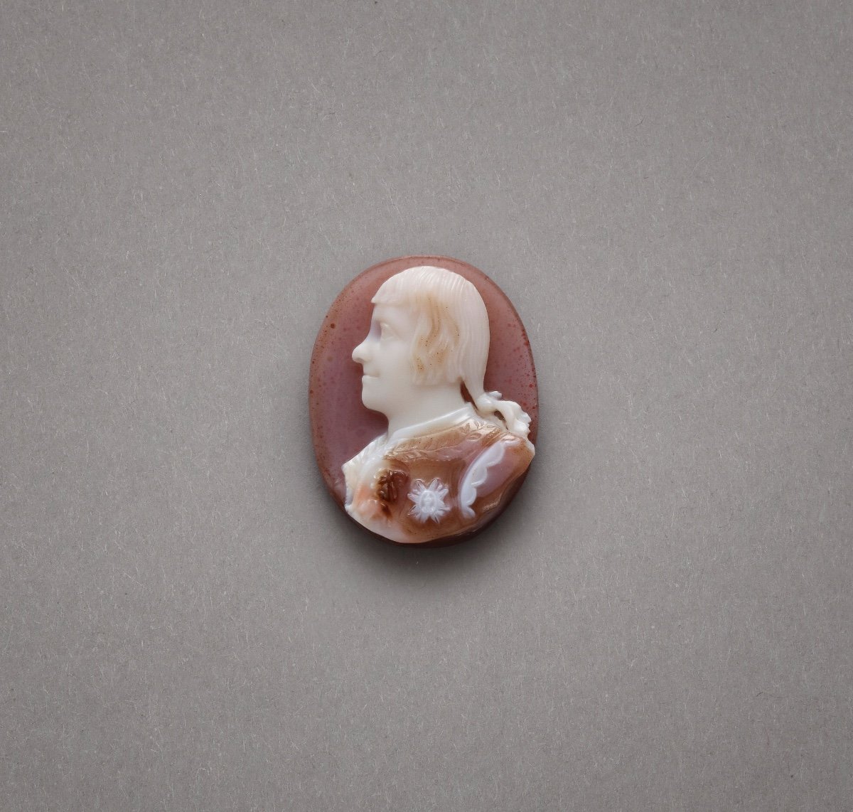 Spanish Royal Agate Cameo, Portrait Of Ferdinand Prince Of Asturias-photo-2