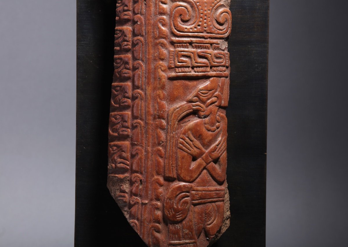 Fragment Of A Mayan Culture Vase, 800-900 Ad-photo-2