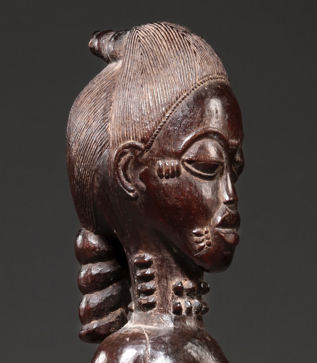 statuette féminine Baoule, Côte d'Ivoire-photo-2