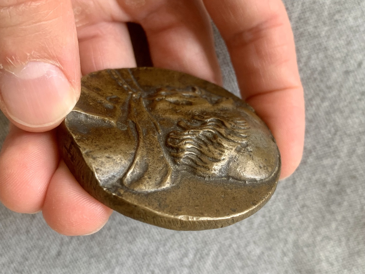 Unpublished Renaissance Medal, Bust Of A Clergyman-photo-3