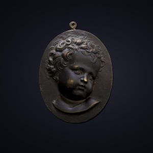 Relief, Plaquette, Bust Of A Child