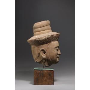 Khmer Style Stone Head