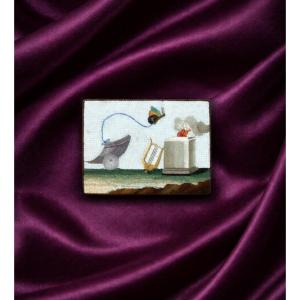 Rectangular Micromosaic With An Allegorical Scene