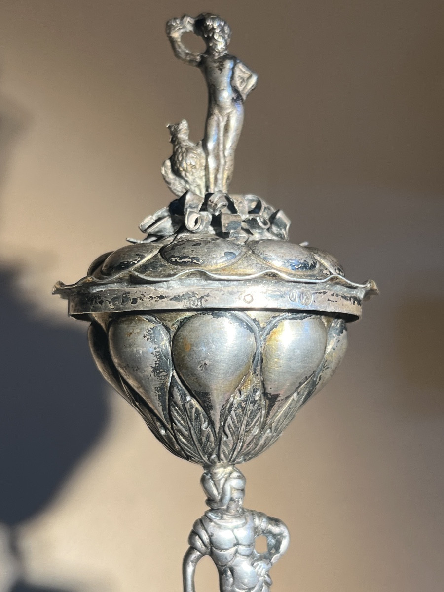  Miniature Silver Hanap - 19th Century-photo-1