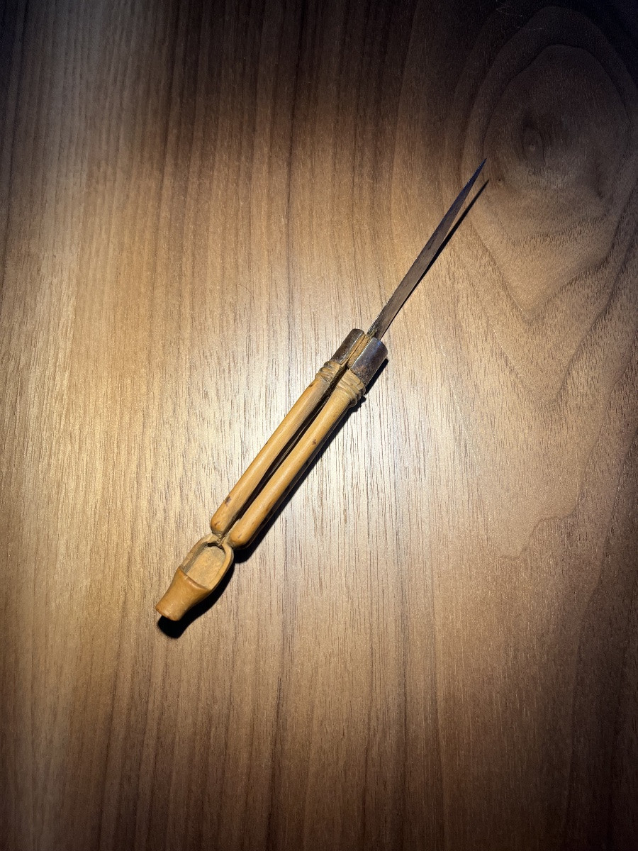 Couteau Pliant De Sabotier - Art Populaire - XIXe Siècle 19e-photo-3