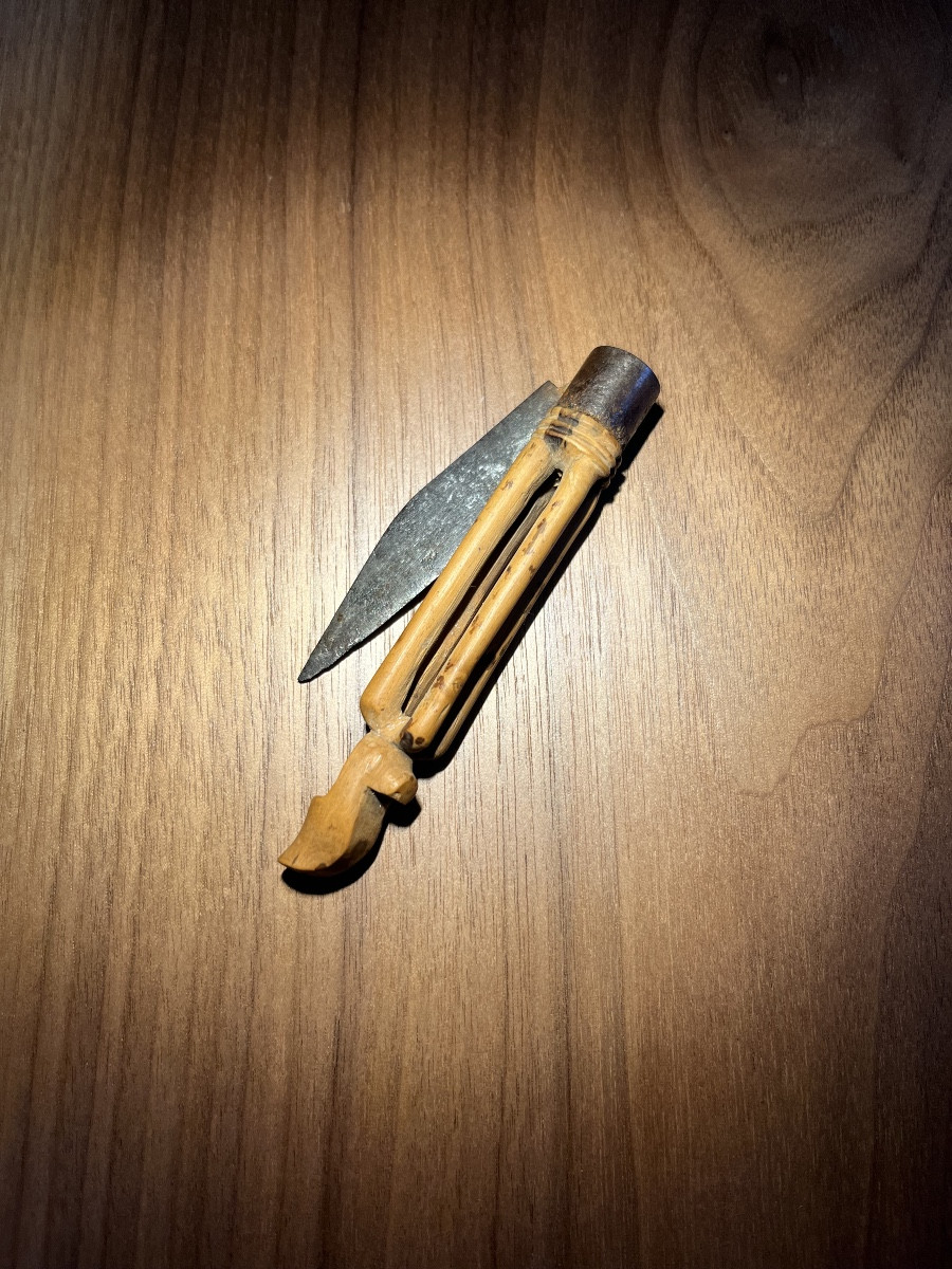 Couteau Pliant De Sabotier - Art Populaire - XIXe Siècle 19e