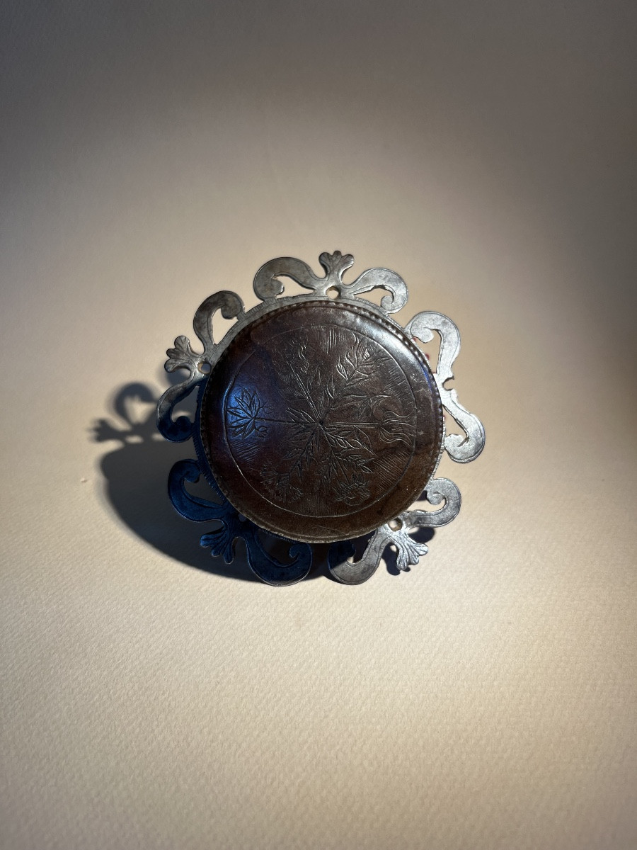 Bouton/Poignée de porte en fer forgé - XVIIe siècle 