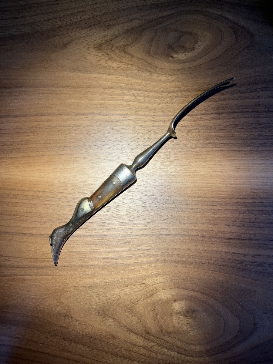  Fork With A Women’s Shoe Handle - 19th Century -photo-3