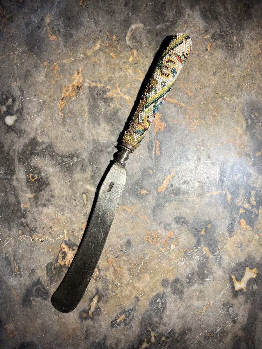 Knife With Glass Bead Handle - 18th Century