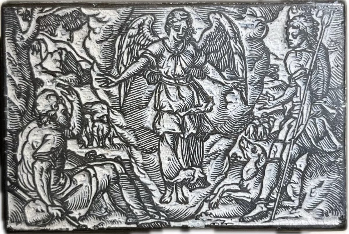 Woodcut With Biblical Scene From The Renaissance Period - 16th Century