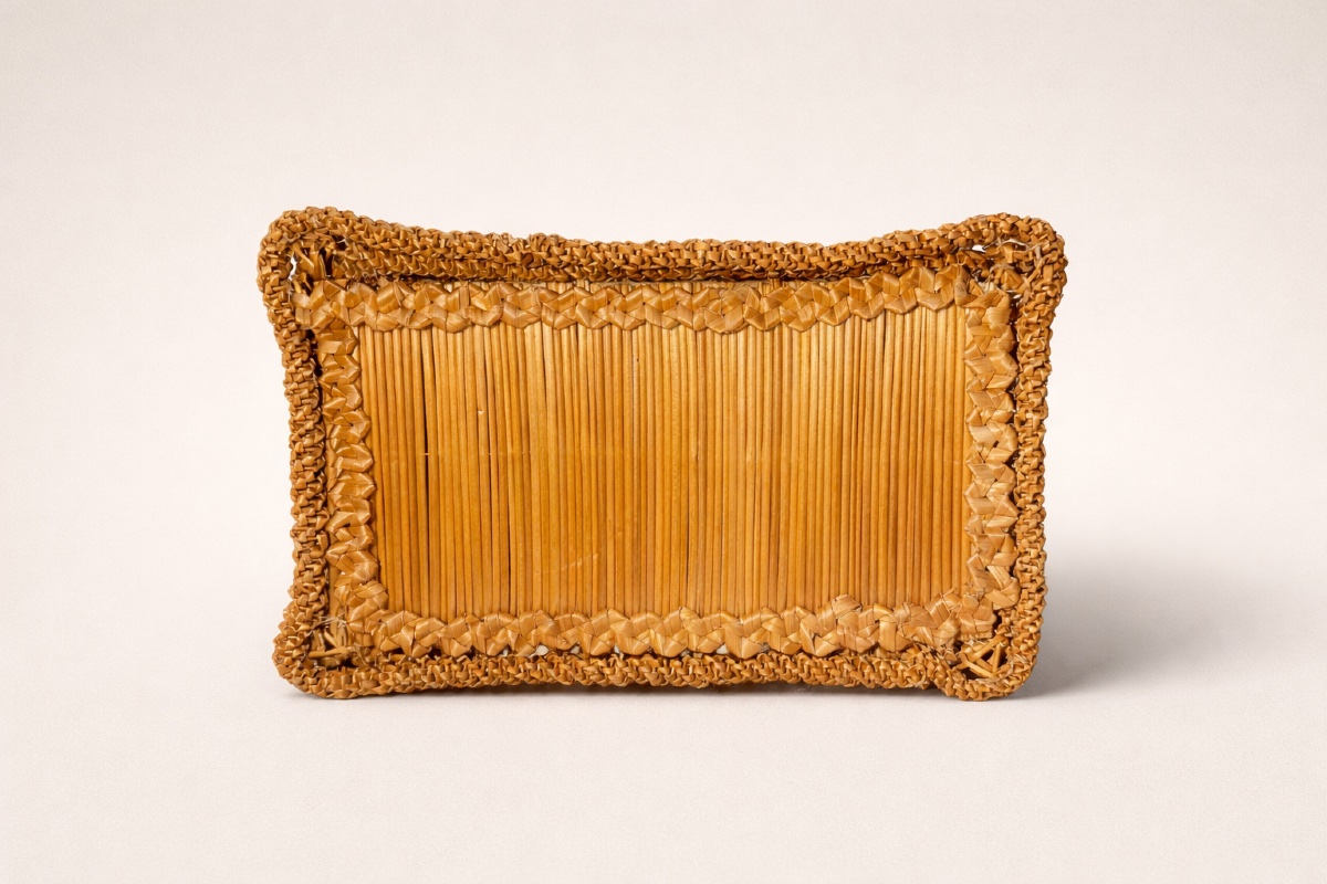 Straw Sewing Box - Folk Art - 19th Century-photo-2