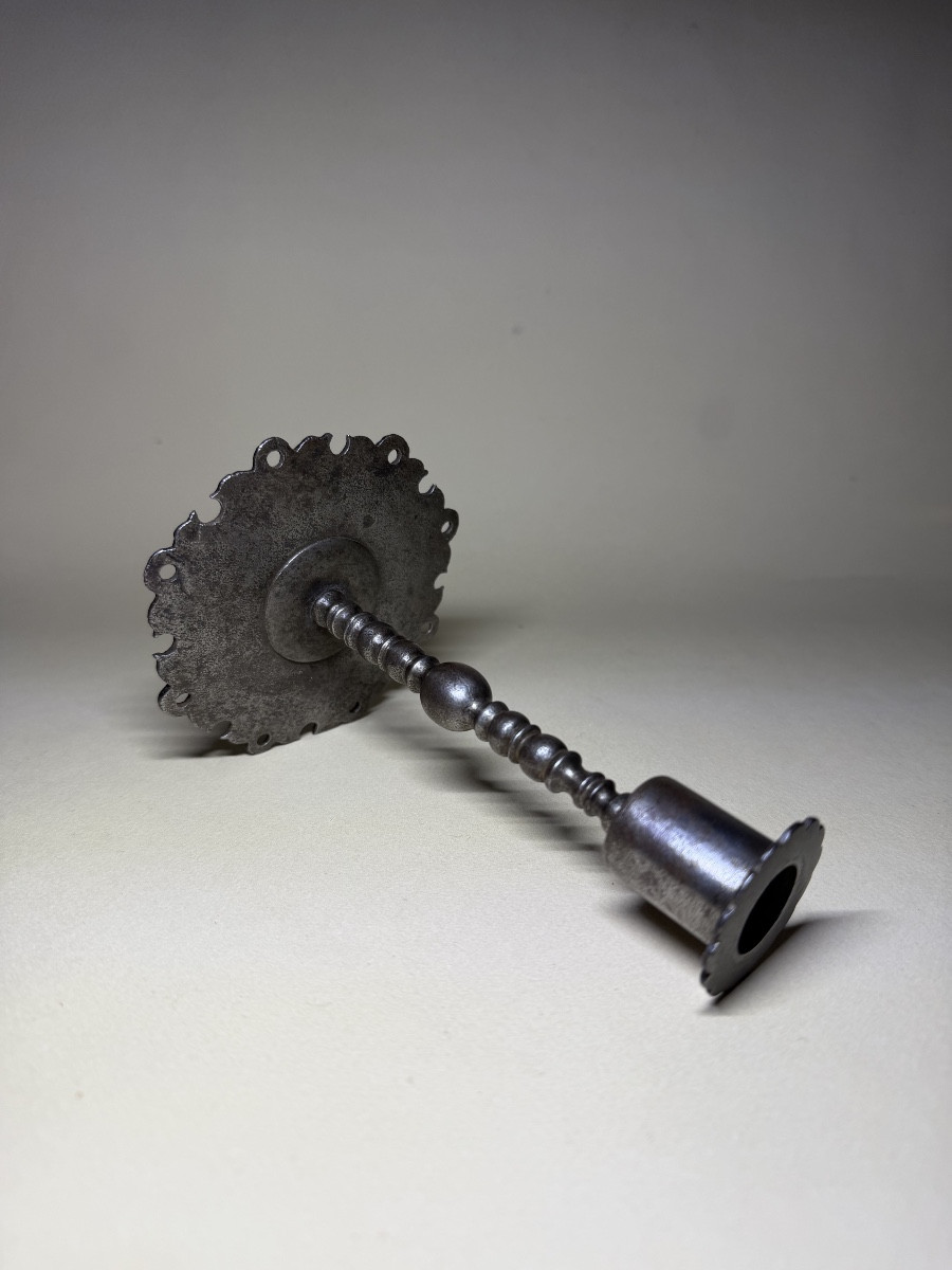 Bougeoir en fer forgé -  XVIIIe siècle 18e-photo-2