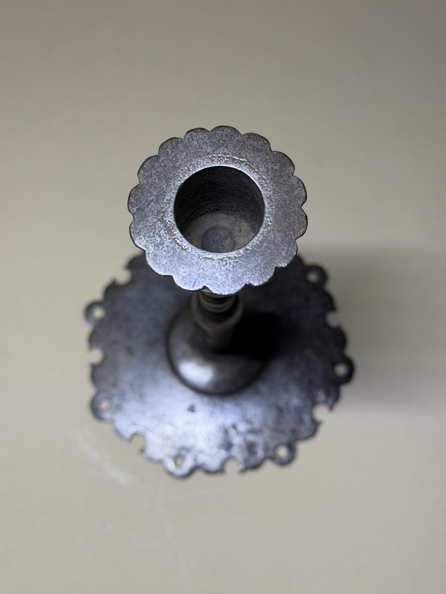 Bougeoir en fer forgé -  XVIIIe siècle 18e-photo-2