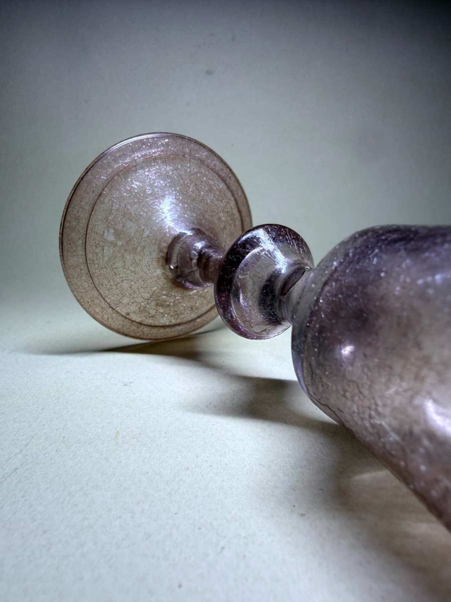 Verre en verre soufflé - Manufacture royale de la Margeride - XVIIIe siècle 18e-photo-4