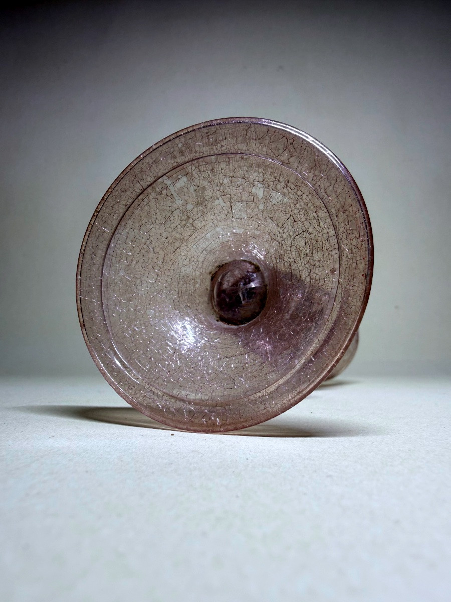 Verre en verre soufflé - Manufacture royale de la Margeride - XVIIIe siècle 18e-photo-3