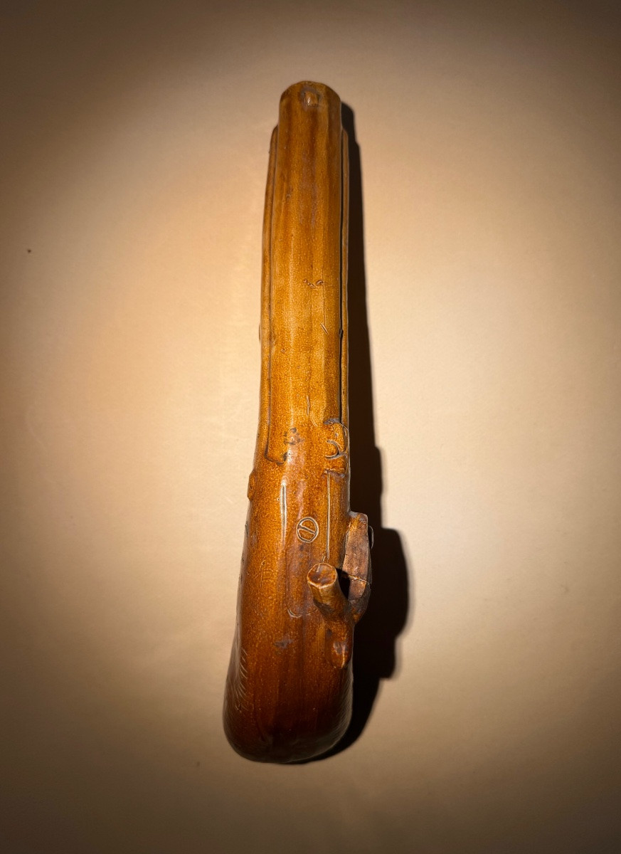 Flask In The Shape Of A Pistol - Doulton & Watts - Circa 1845-photo-5