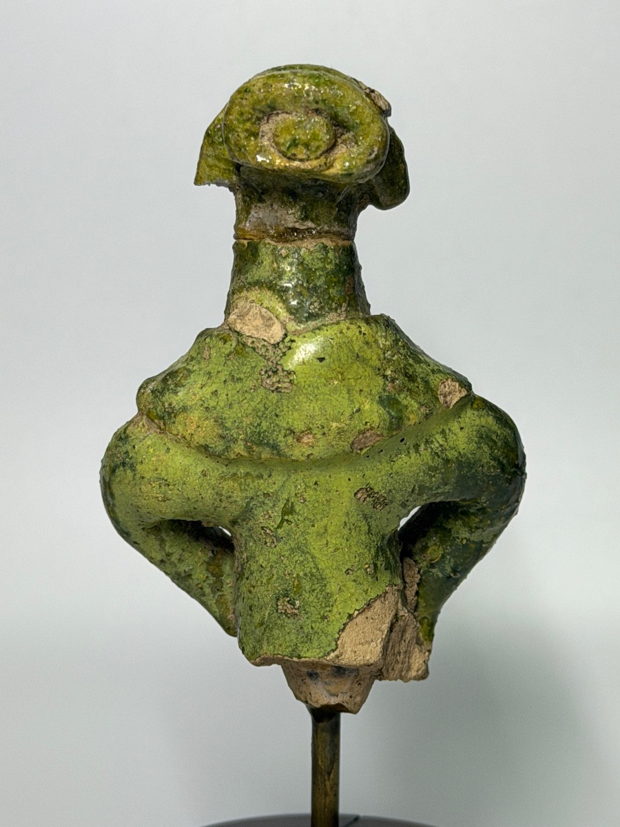 Young Woman - Glazed Earthenware - Saintonge - 17th Century-photo-4