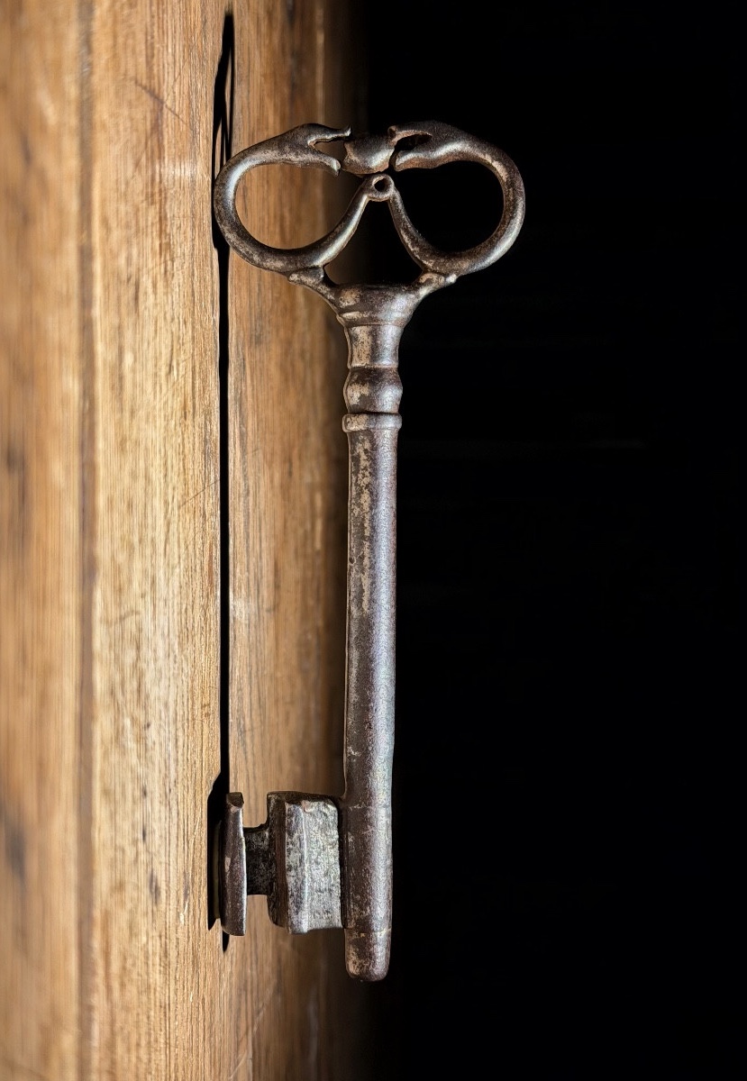 Clef en fer forgé aux serpents - XVIIIe siècle 18e-photo-3
