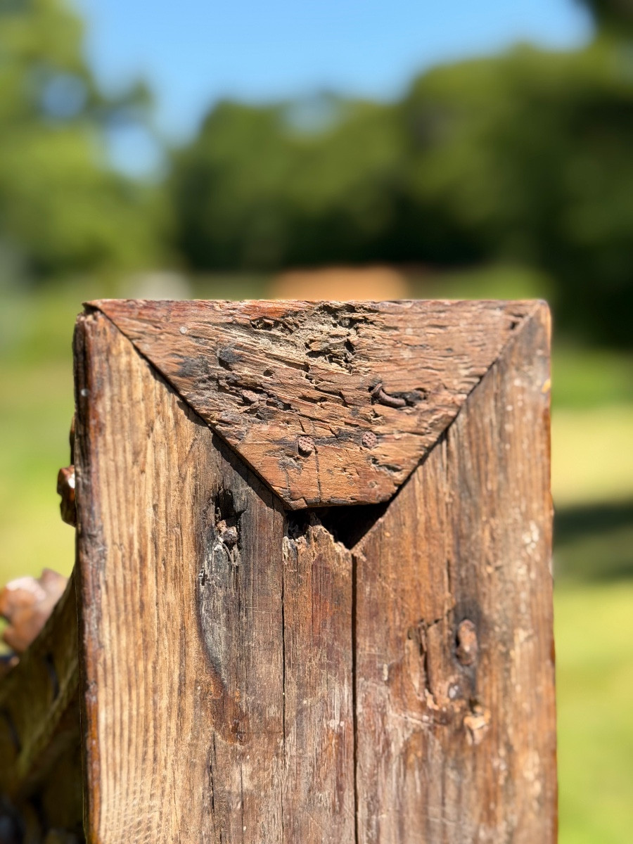 Beam Corbel In Carved Wood - 17th Century-photo-1