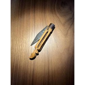 Couteau Pliant De Sabotier - Art Populaire - XIXe Siècle 19e