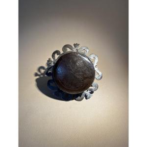 Bouton/Poignée de porte en fer forgé - XVIIe siècle 