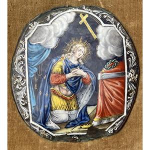Email de Limoges - Saint Louis et la couronne d’épines - XVIIIe siècle
