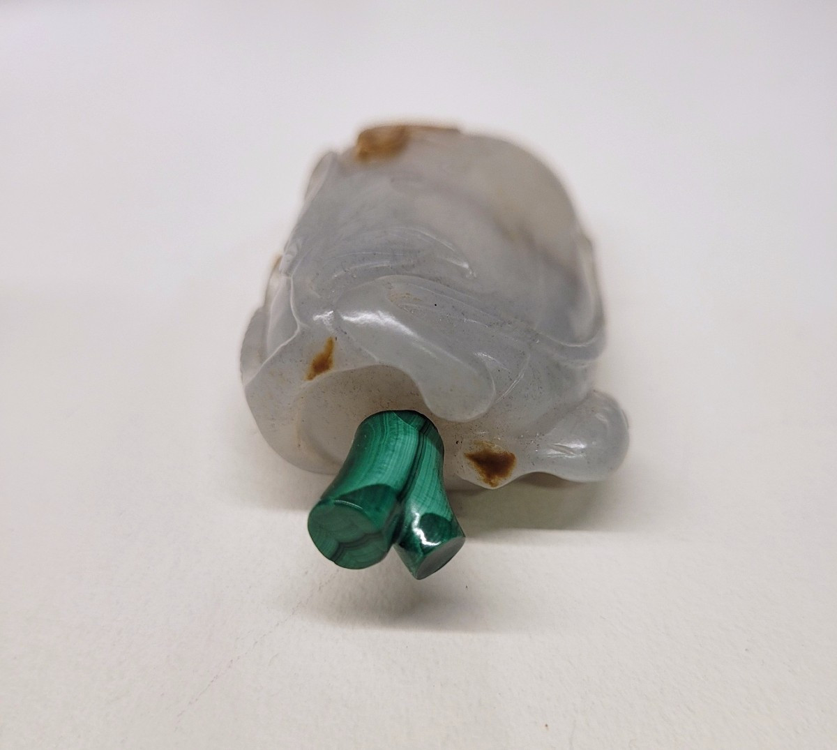 Gray Jade And Celadon Snuff Bottle, China, 19th Century-photo-4
