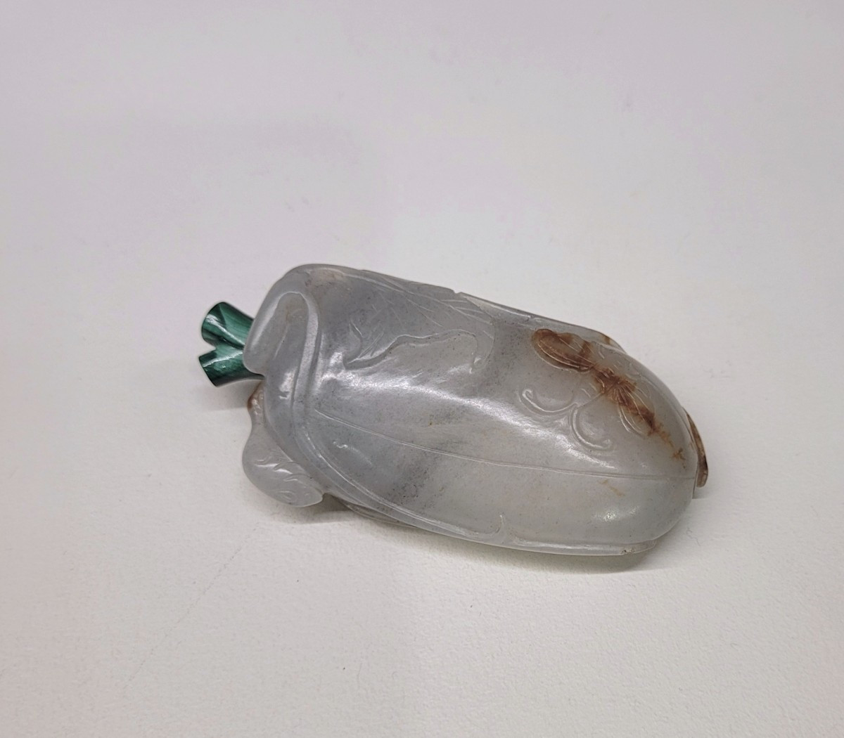 Gray Jade And Celadon Snuff Bottle, China, 19th Century