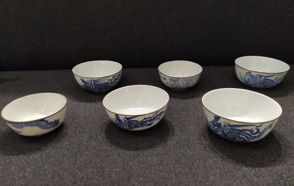 Set Of Six Blue Bowls From Hue-photo-4