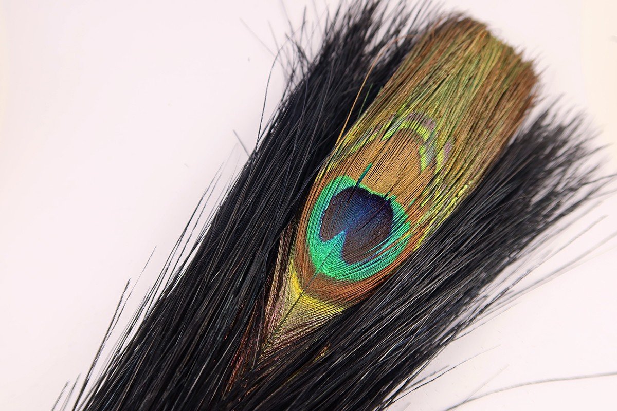 One-eyed Peacock Feather Mandarin Hat Ornament-photo-3