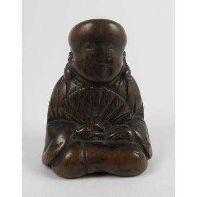 Wooden Netsuke - Fukusuke