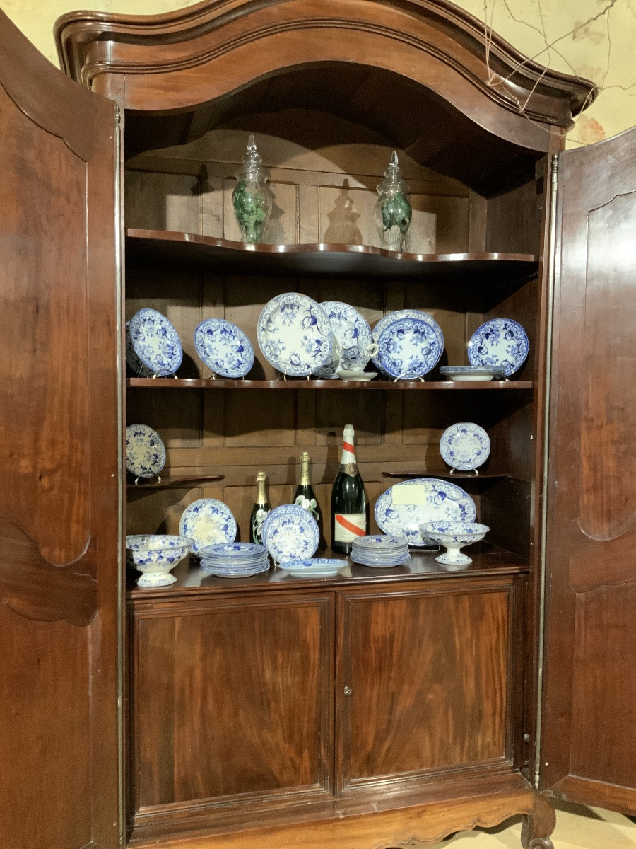Armoire buffet Bordelaise 18e en acajou massif -photo-3