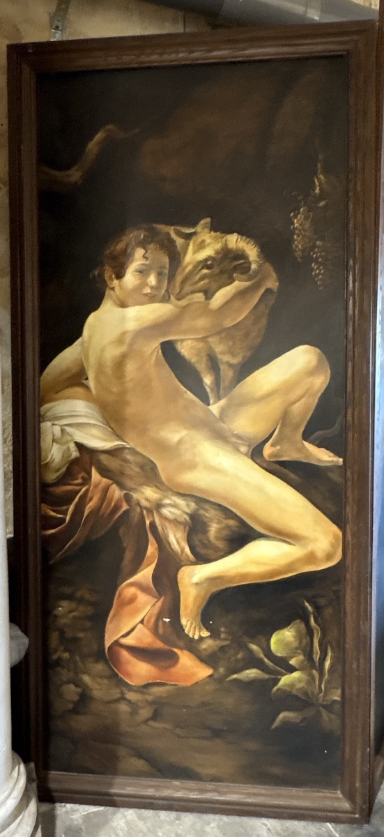 Caravaggio-style Painting On Wood