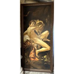 Peinture sur bois façon Caravage