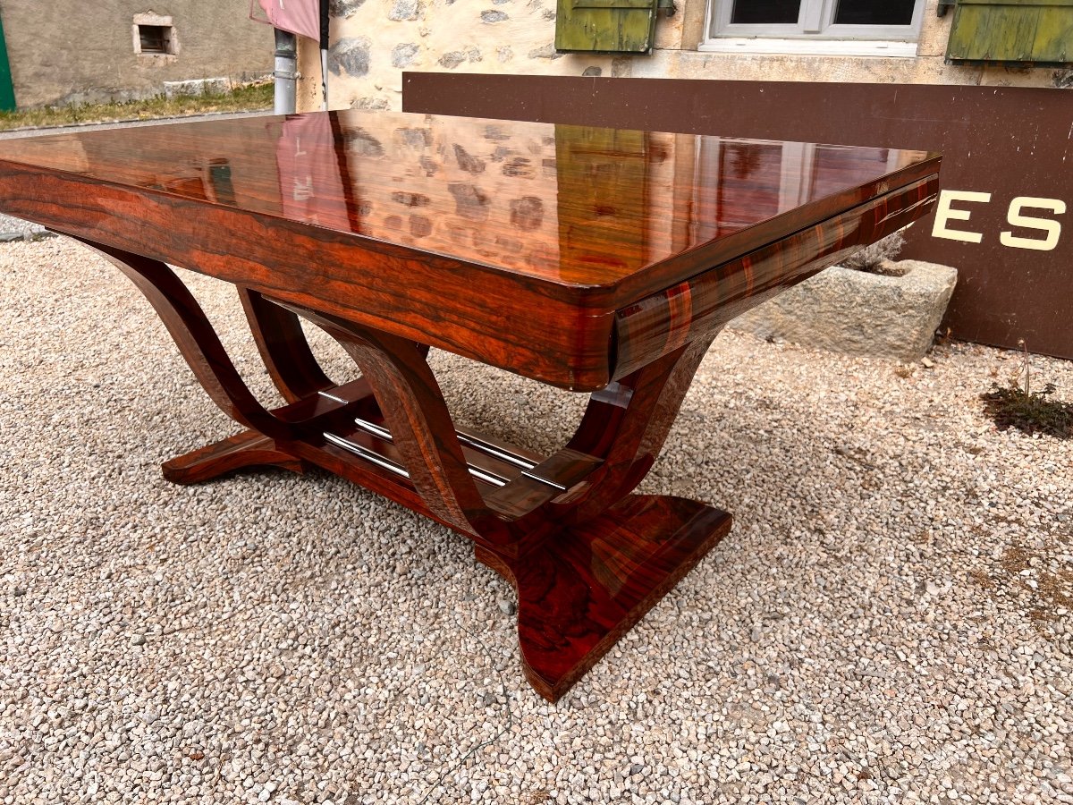 Table De Salle à Manger Art Deco Palissandre De Rio-photo-2