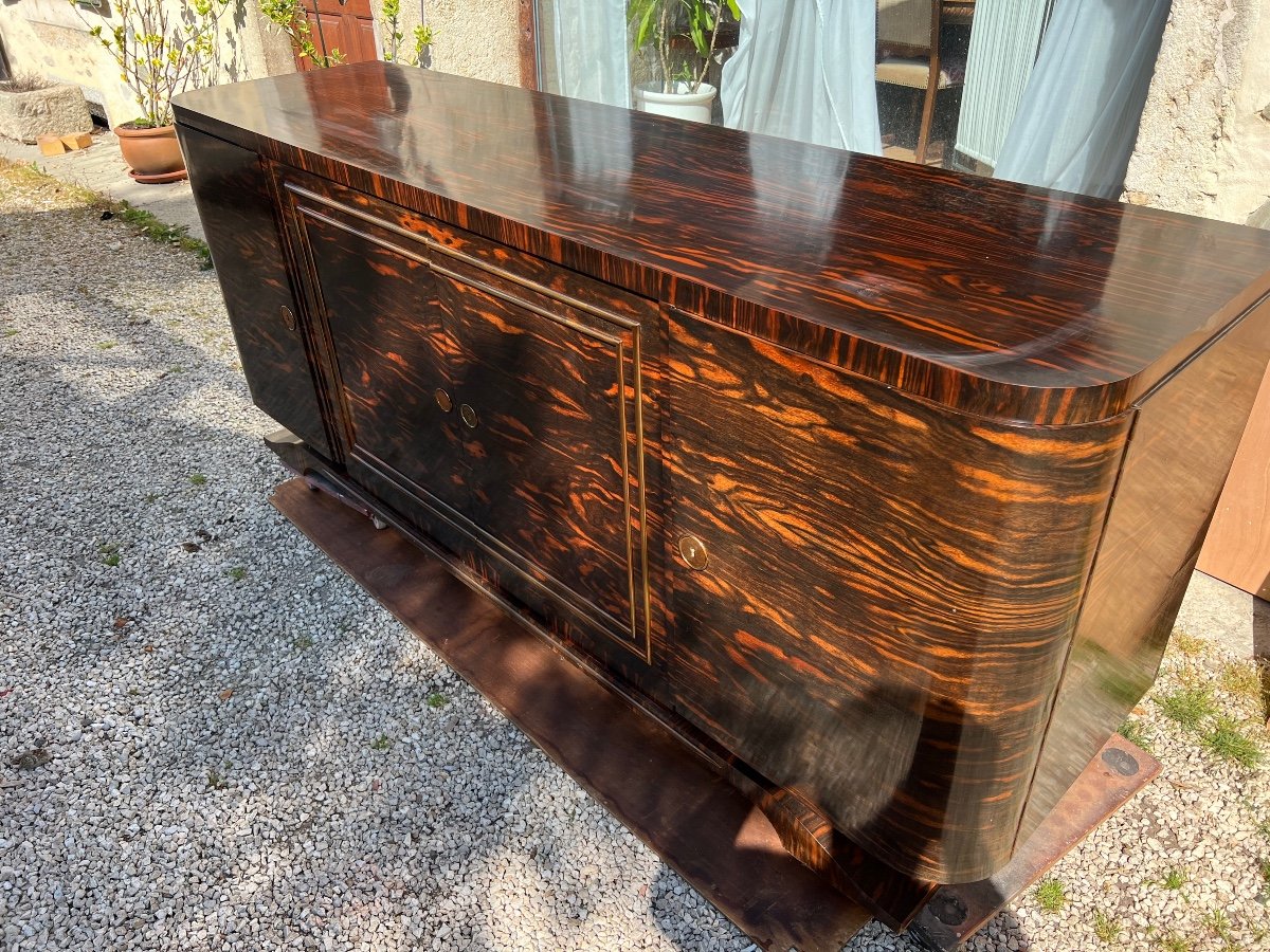 Art Deco Sideboard In Macassar-photo-4