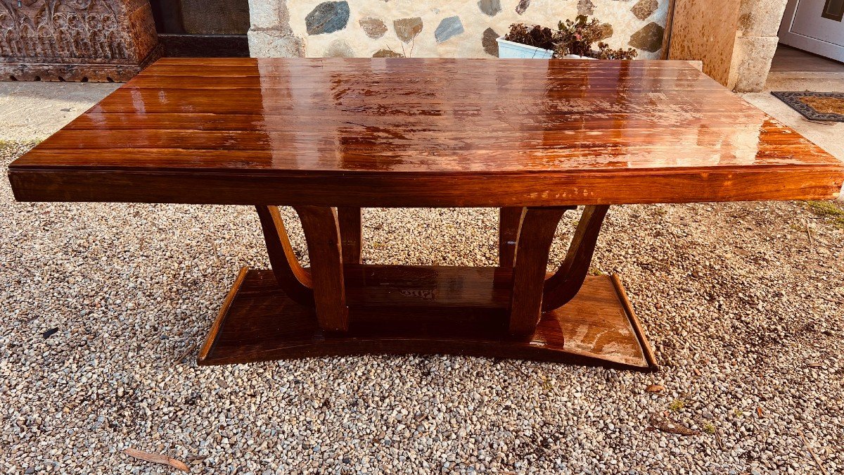 Art Deco Dining Room Table In Rio Rosewood