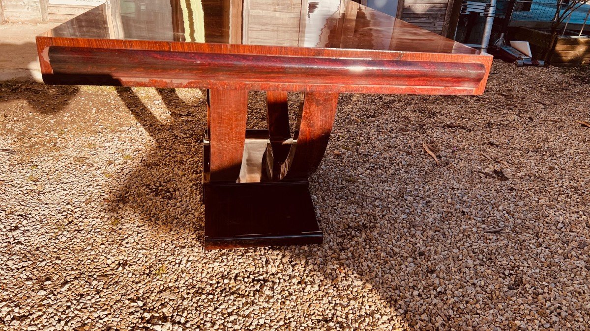 Art Deco Dining Table In Indian Rosewood-photo-2
