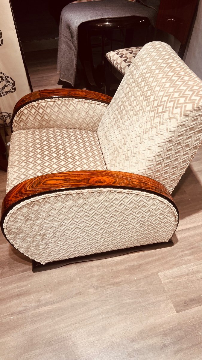 Fauteuils Club Art Déco Palissandre De Rio-photo-1