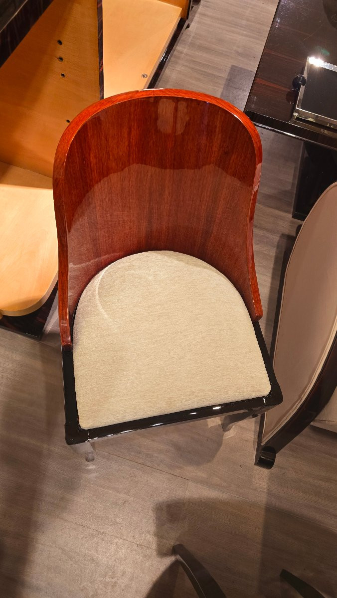 Art Deco Chairs In Indian Rosewood -photo-3