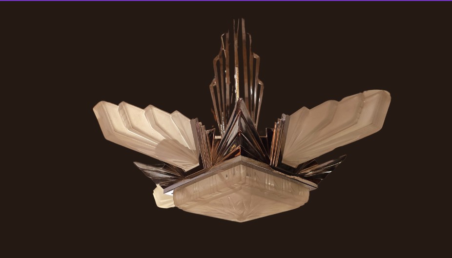 Lustre Art Deco Petitot -photo-2