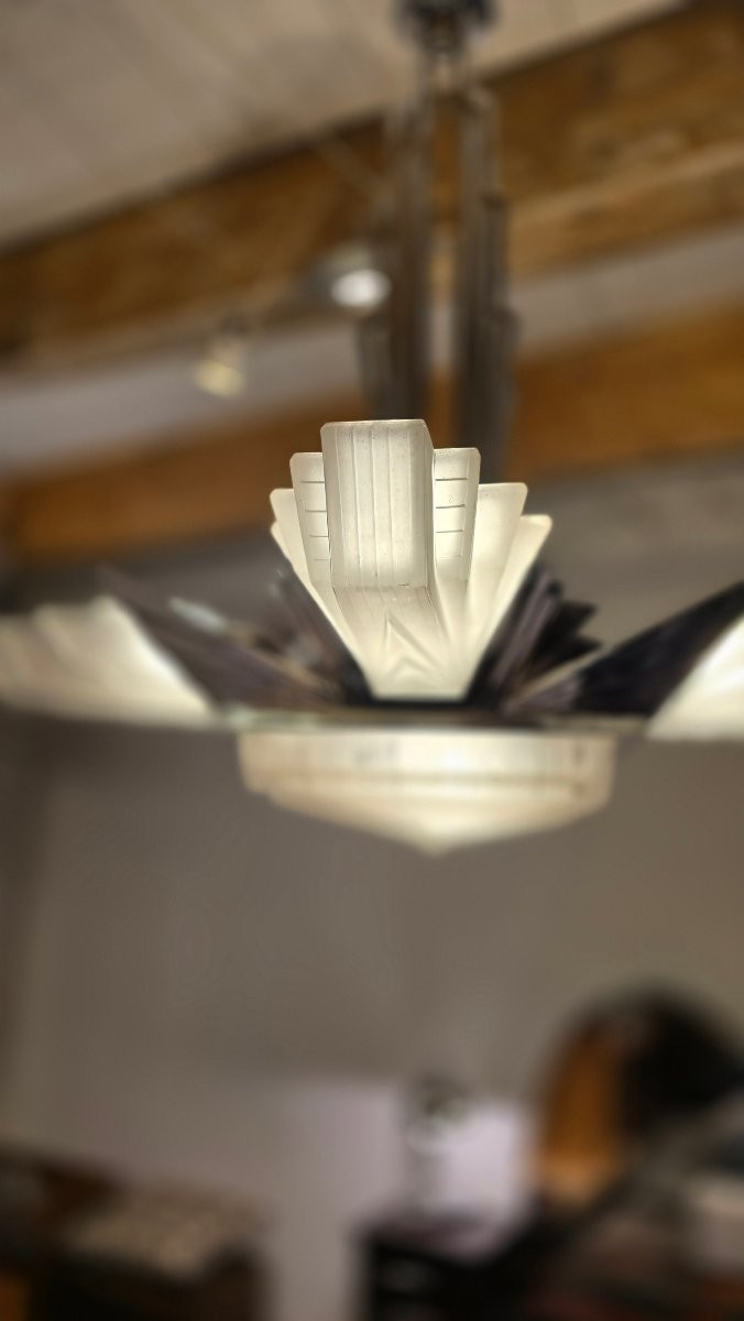 Lustre Art Deco Petitot -photo-4