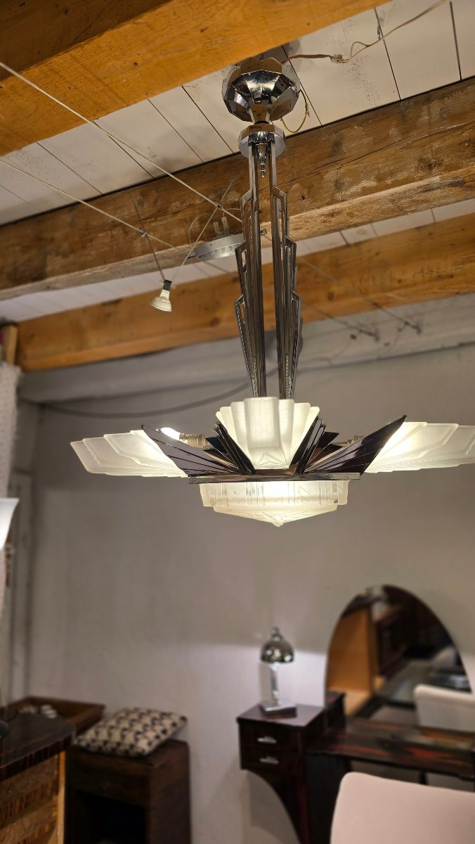 Lustre Art Deco Petitot -photo-6